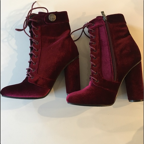 Catherine Malandrino Shoes - Catherine Malandrino Velvet Ankle Boots